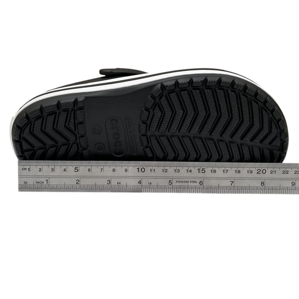 Crocs Crocband Big Boys Girls Slip-on Clog Size 4 J4 Black White Water Friendly